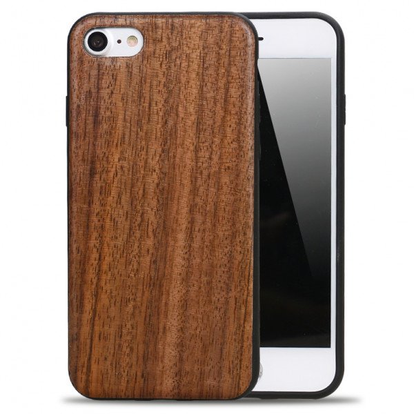 Wholesale iPhone 7 Plus Wood Armor Hybrid Case (Design 3)